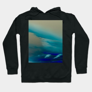 Blue pastel cloud sky painting Hoodie